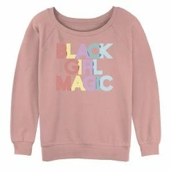 Licensed Character Juniors' "Black Girl Magic" Slouchy Terry Sweatshirt -Licensed Character Shop unnamed file 35866