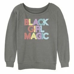 Licensed Character Juniors' "Black Girl Magic" Slouchy Terry Sweatshirt -Licensed Character Shop unnamed file 35868