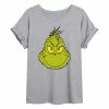 Licensed Character Juniors' Dr. Seuss Smiling Grinch Face Oversized Graphic Tee -Licensed Character Shop unnamed file 3589