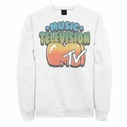 Licensed Character Men's MTV Logo Bubble Balloon Font Style Sweatshirt Royal -Licensed Character Shop unnamed file 35898