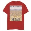 Licensed Character Boys 8-20 Where's Waldo Meet Me At The Beach He Said Graphic Tee Red -Licensed Character Shop unnamed file 35903