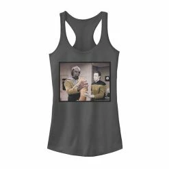 Licensed Character Juniors' Star Trek: The Next Generation Worf Data & Cat Tank Gray Heather