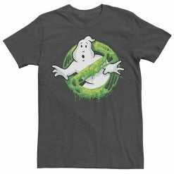 Licensed Character Men's Ghostbusters Classic Slimer Ghost Logo Tee Charcoal Heather -Licensed Character Shop unnamed file 35930