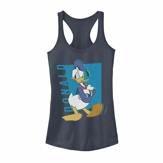 Licensed Character Juniors' Disney Donald Duck Pop Art Portrait Moody Tank Indigo 4 Licensed Character Juniors' Disney Donald Duck Pop Art Portrait Moody Tank Indigo - Image 2