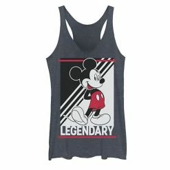 Licensed Character Juniors' Disney Mickey Mouse Legendary Portrait Tank Navy Heather -Licensed Character Shop unnamed file 35969