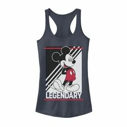 Licensed Character Juniors' Disney Mickey Mouse Legendary Portrait Tank Navy Heather -Licensed Character Shop unnamed file 35970