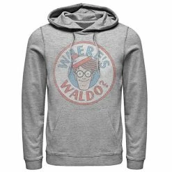 Licensed Character Men's Where's Waldo Circle Classic Face Hoodie