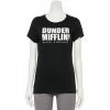 Licensed Character Juniors' The Office Dunder Mifflin Logo Short Sleeve Graphic Tee -Licensed Character Shop unnamed file 3603