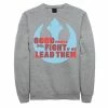 Licensed Character Men's Star Wars: The Rise Of Skywalker Good People Fight Rebel Sweatshirt Charcoal Heather