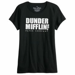 Licensed Character Juniors' The Office Dunder Mifflin Logo Short Sleeve Graphic Tee -Licensed Character Shop unnamed file 3605
