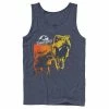 Licensed Character Men's Jurassic World Two T-Rex Color Pop Cracks Tank Navy -Licensed Character Shop unnamed file 36069