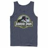 Licensed Character Men's Jurassic Park Blue Retro Classic Icon Tank Charcoal -Licensed Character Shop unnamed file 36078