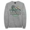 Licensed Character Men's Jurassic Park Retro Circle Color Stripes Sweatshirt Athletic Heather -Licensed Character Shop unnamed file 36084
