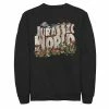 Licensed Character Men's Jurassic World Tropical Raptor Postcard Sweatshirt Charcoal Heather -Licensed Character Shop unnamed file 36099
