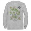 Licensed Character Men's Jurassic World Isla Nublar Map Graphic Tee Silver -Licensed Character Shop unnamed file 36102
