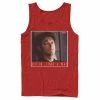 Licensed Character Men's Jurassic Park Ian Malcolm Life Finds A Way Tank Red