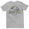 Licensed Character Mens Jurassic Park Camo Fossil Logo Tee Silver -Licensed Character Shop unnamed file 36111