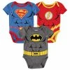 Licensed Character Baby Boy 3 Pack DC Comics Superhero Bodysuit Set -Licensed Character Shop unnamed file 3612