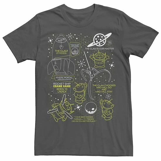Licensed Character Men's Disney / Pixar Toy Story Aliens Claw Master Map Tee Kelly 4 Licensed Character Men's Disney / Pixar Toy Story Aliens Claw Master Map Tee Kelly - Image 2