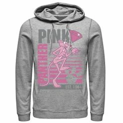 Licensed Character Men's Pink Panther Lined Portrait Hoodie Athletic Heather -Licensed Character Shop unnamed file 36135