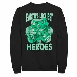 Licensed Character Men's Marvel Luckiest Heroes Pullover Black -Licensed Character Shop unnamed file 36157