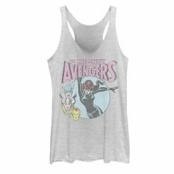 Licensed Character Juniors' Marvel The Mighty Avengers Retro Comic Group Graphic Tank White Heather