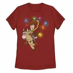 Licensed Character Disney / Pixar's Toy Story Woody Juniors' Christmas Light Lasso Tee