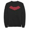 Licensed Character Men's DC Comics Batman Red Chest Logo Sweatshirt Black -Licensed Character Shop unnamed file 36182