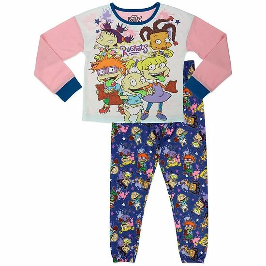 Licensed Character Girls 4-12 Rugrats Girls' 2-Piece Pajama Set 3 Licensed Character Girls 4-12 Rugrats Girls' 2-Piece Pajama Set