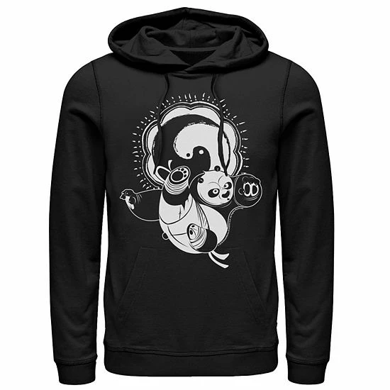 Licensed Character Men's Kung Fu Panda Master Po Action Pose Portrait Stamp Hoodie 3 Licensed Character Men's Kung Fu Panda Master Po Action Pose Portrait Stamp Hoodie