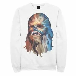 Licensed Character Men's Star Wars Chewbacca Art Sweatshirt White -Licensed Character Shop unnamed file 36216