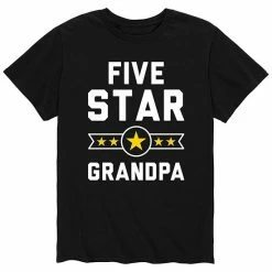 Licensed Character Men's Five Star Grandpa Tee Black