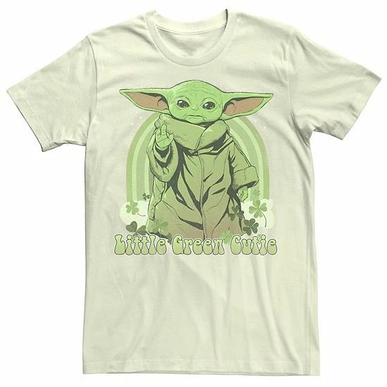Licensed Character Men's Star Wars The Mandalorian Little Green Guy Tee 3 Licensed Character Men's Star Wars The Mandalorian Little Green Guy Tee