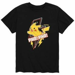 Licensed Character Men's Pokemon Pika Pika Tee Black