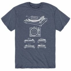 Licensed Character Men's Turntable Diagram Tee Heather Blue -Licensed Character Shop unnamed file 36262