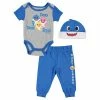 Licensed Character Baby Boy Baby Shark Bodysuit, Jogger Pants & Hat Set -Licensed Character Shop unnamed file 3627