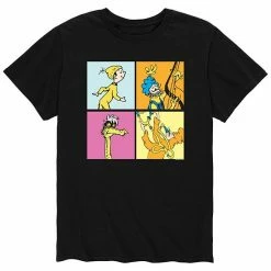 Licensed Character Men's Dr. Seuss Places Four Box Tee Black -Licensed Character Shop unnamed file 36274