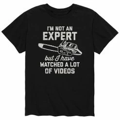 Licensed Character Men's Not An Expert Videos Chainsaw Tee Blue -Licensed Character Shop unnamed file 36280