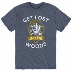 Licensed Character Men's Get Lost In Woods Tee Black -Licensed Character Shop unnamed file 36290