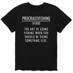 Licensed Character Men's Procrastifishing Definition Tee Black