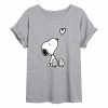 Licensed Character Juniors' Peanuts Snoopy Heart Flowy Tee -Licensed Character Shop unnamed file 3632