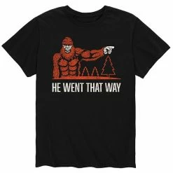 Licensed Character Men's "He Went That Way" Tee Black