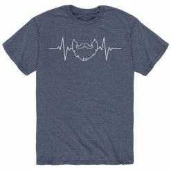 Licensed Character Men's EKG Line Beard Tee Black -Licensed Character Shop unnamed file 36329