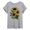 Licensed Character Juniors' Vintage Sunflowers Flowy Tee -Licensed Character Shop unnamed file 3633