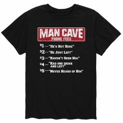 Licensed Character Men's Man Cave Phone Fees Tee Blue -Licensed Character Shop unnamed file 36332