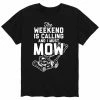 Licensed Character Men's Weekend Is Calling I Must Mow Tee Black -Licensed Character Shop unnamed file 36339