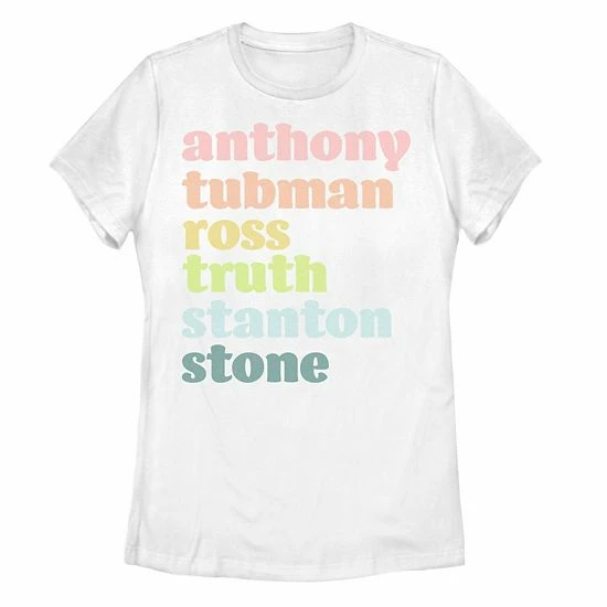 Licensed Character Juniors American Women Text Tee 3 Licensed Character Juniors American Women Text Tee