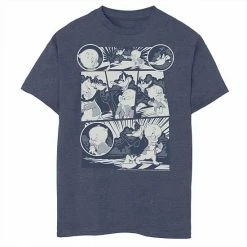 Licensed Character Boys 8-20 Looney Tunes Daffy And Porky Panels Graphic Tee Royal