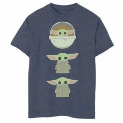 Licensed Character Boys 8-20 Star Wars The Mandalorian Child Stack Chibi Group Shot Tee Royal