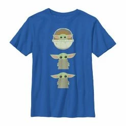 Licensed Character Boys 8-20 Star Wars The Mandalorian Child Stack Chibi Group Shot Tee Royal -Licensed Character Shop unnamed file 36395